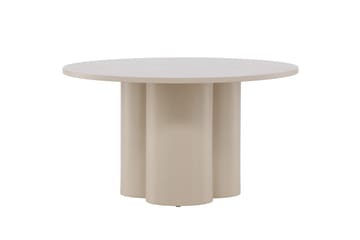Olivia Soffbord 80 cm Runt i Målat Trä - Beige - Möbler - Bord & matgrupper - Soffbord