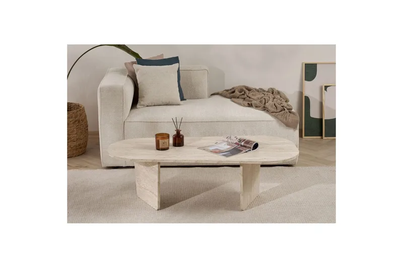 Omari Soffbord 130 cm - Beige - Möbler - Bord & matgrupper - Soffbord