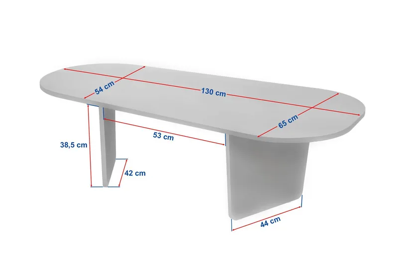 Omari Soffbord 130 cm - Travertin och valnöt - Möbler - Bord & matgrupper - Soffbord