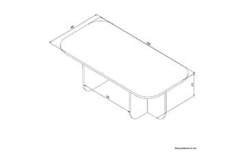 Orin Rektangulärt Soffbord 120 cm i Trä med Skulpturala Kryssben - Beige - Möbler - Bord & matgrupper - Soffbord