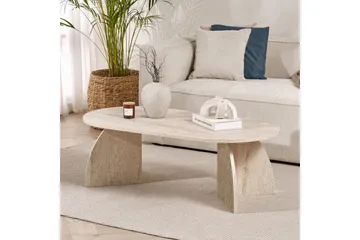 Osyra Soffbord 120 cm - Travertine - Möbler - Bord & matgrupper - Soffbord