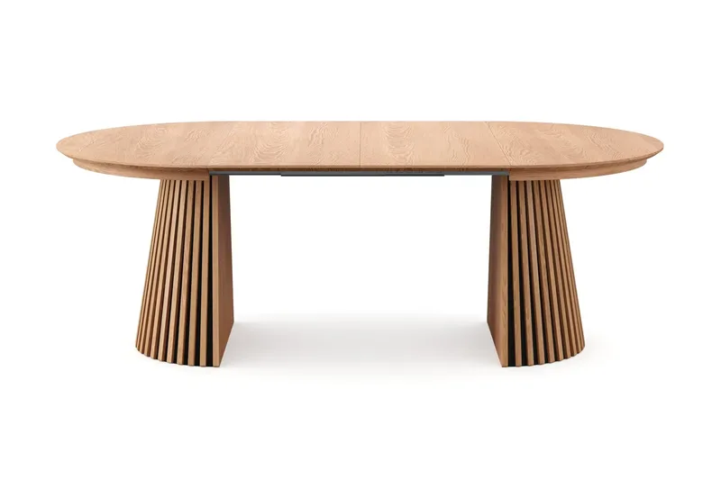 Peyra Matgrupp 120-220 cm förlängningsbart med 4 Greya Mastolar - Ek - Möbler - Bord & matgrupper - Matgrupper