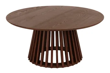 Peyra Soffbord Satsbord Runt 86/60 cm Fanér - Valnöt - Möbler - Bord & matgrupper - Soffbord