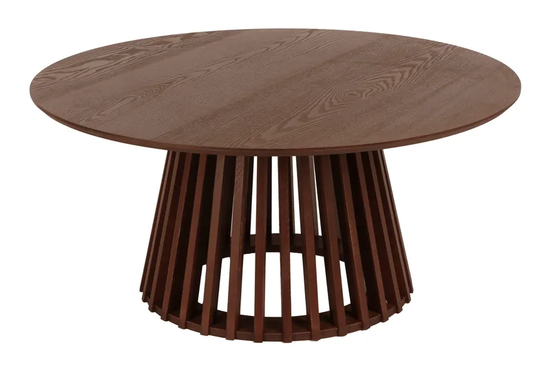 Peyra Soffbord Satsbord Runt 86/60 cm Fanér - Valnöt - Möbler - Bord & matgrupper - Soffbord