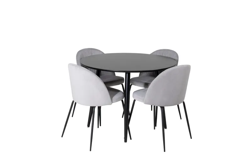Plaza Matbord 100x100 cm med 4 Wrinkles Matstol - Möbler - Bord & matgrupper - Matgrupper
