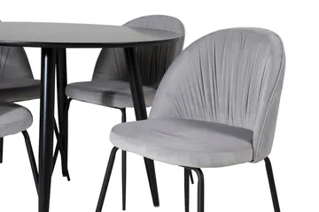 Plaza Matbord 100x100 cm med 4 Wrinkles Matstol - Möbler - Bord & matgrupper - Matgrupper