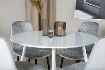 Plaza Matgrupp 100 cm Rund med 4 Polar stolar - Svart - Möbler - Bord & matgrupper - Matgrupper