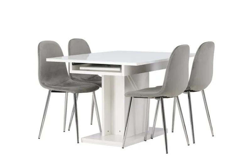 Pluto Matbord 120x90 cm med 4 Eva Matstol - Möbler - Bord & matgrupper - Matgrupper