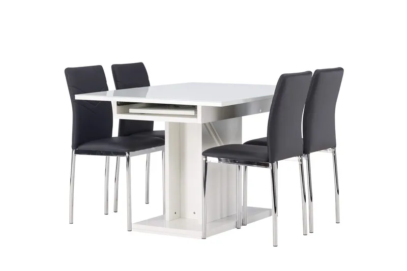 Pluto Matbord 120x90 cm med 4 Lily Matstol - Möbler - Bord & matgrupper - Matgrupper