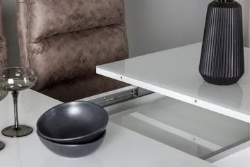 Pluto Matgrupp 120 cm Rektangulär med 4 Zizo stolar - Brun - Möbler - Bord & matgrupper - Matgrupper