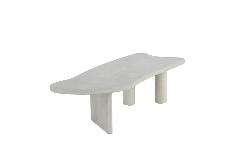 Polle Asymmetriskt Soffbord 160 cm med Stenskiva - Grå - Möbler - Bord & matgrupper - Soffbord