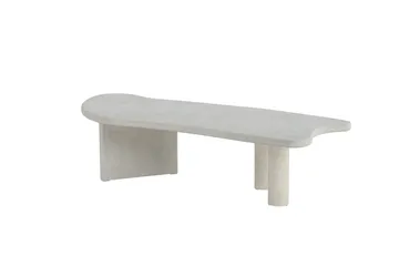 Polle Asymmetriskt Soffbord 160 cm med Stenskiva - Grå - Möbler - Bord & matgrupper - Soffbord