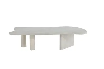 Polle Asymmetriskt Soffbord 160 cm med Stenskiva - Grå - Möbler - Bord & matgrupper - Soffbord
