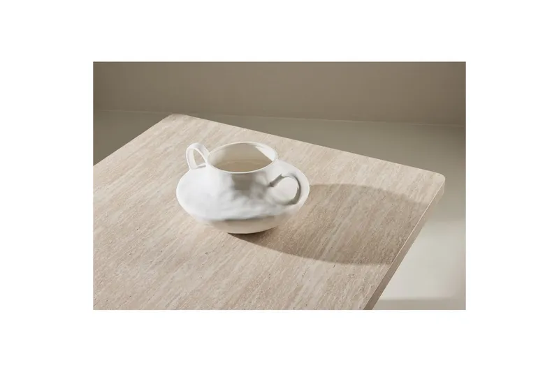Qvart Kvadratiskt Soffbord i Sten - Beige - Möbler - Bord & matgrupper - Soffbord