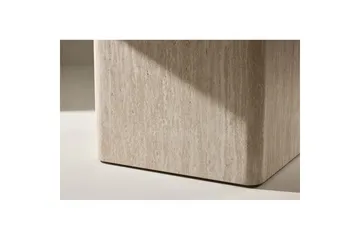 Qvart Kvadratiskt Soffbord i Sten - Beige - Möbler - Bord & matgrupper - Soffbord