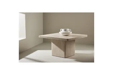 Qvart Kvadratiskt Soffbord i Sten - Beige - Möbler - Bord & matgrupper - Soffbord