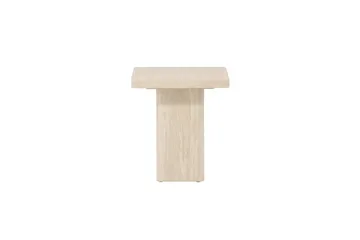 Qvart Kvadratiskt Soffbord i Sten med Rundade Hörn - Beige - Möbler - Bord & matgrupper - Soffbord