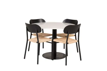 Razzia Matbord 106 cm med 4 Polly Matstol - Möbler - Bord & matgrupper - Matgrupper