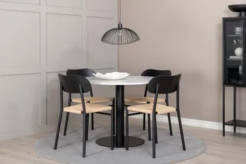 Razzia Matbord 106 cm med 4 Polly Matstol - Möbler - Bord & matgrupper - Matgrupper
