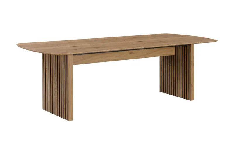 Richeto Matbord 210 cm med 6 st Gemmiano Stolar i Teddy - Brun, Vit - Möbler - Bord & matgrupper - Matgrupper