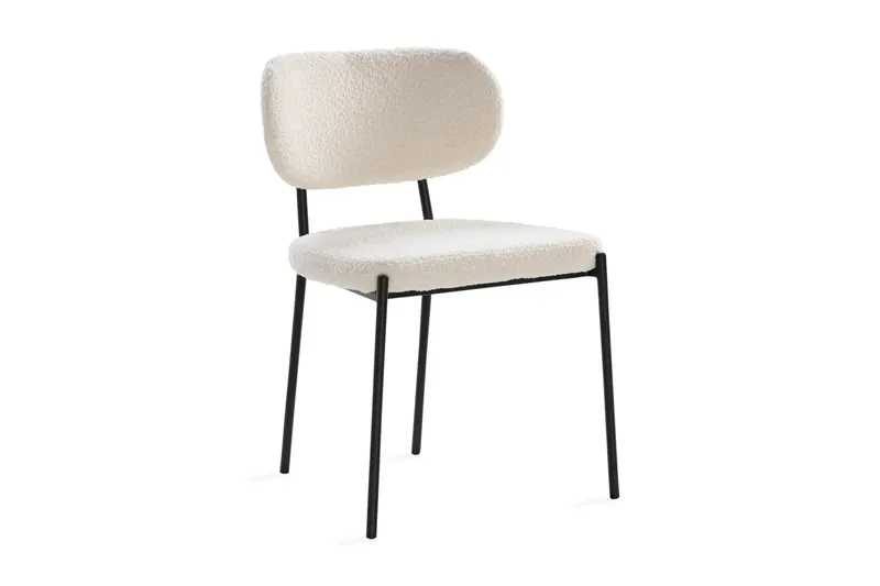 Richeto Matbord 210 cm med 6 st Gemmiano Stolar i Teddy - Brun, Vit - Möbler - Bord & matgrupper - Matgrupper