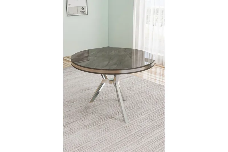 Rivor Matbord 90 cm Rund - Antracit/Krom - Möbler - Bord & matgrupper - Matbord & köksbord