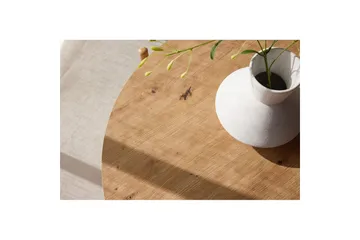 Rubbo Runt Soffbord 80 cm med Hyllor i Trä med Ljust Trä - Beige - Möbler - Bord & matgrupper - Soffbord