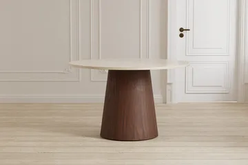 Runt matbord Lanzo 120 cm - Beige - Möbler - Bord & matgrupper - Matbord & köksbord