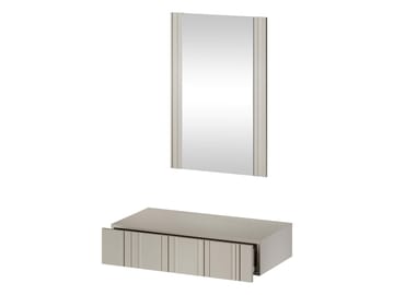 Rynlin Sminkbord med Förvaring och Lådor i Målat Trä med Glasspegel - Svart - Möbler - Bord & matgrupper - Sminkbord & toalettbord