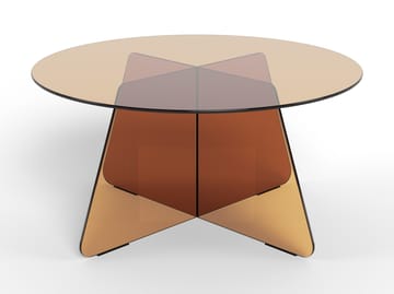 Ryvos Soffbord i Glas 80 cm Rund - Brun - Möbler - Bord & matgrupper - Soffbord