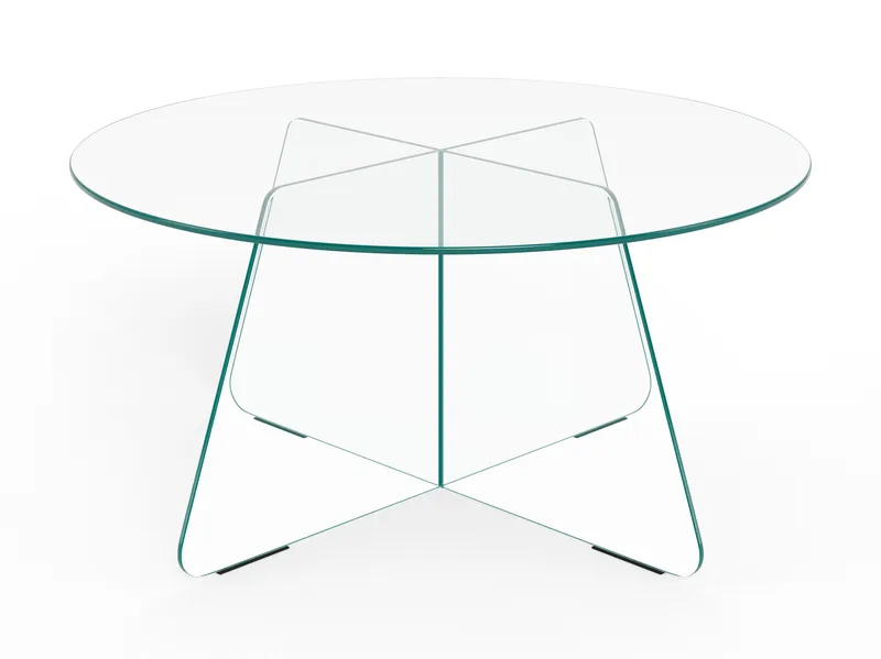 Ryvos Soffbord i Glas 80 cm Rund - Kristallklar - Möbler - Bord & matgrupper - Soffbord
