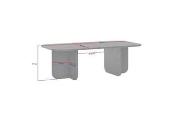 Salrin Rektangulärt Soffbord 120 cm med Skulpturala Korsade Ben i Trä - Brun - Möbler - Bord & matgrupper - Soffbord