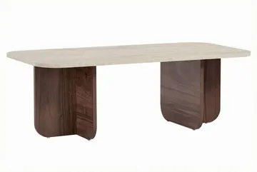 Salrin Soffbord 120x41x60 cm - Travertin, Venezia-valnöt - Möbler - Bord & matgrupper - Soffbord