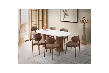 Samtens Matbord 180 cm Oval - Vit - Möbler - Bord & matgrupper - Matbord & köksbord