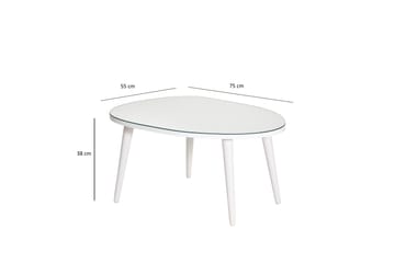 Samtens Soffbord 75 cm - Vit - Möbler - Bord & matgrupper - Soffbord