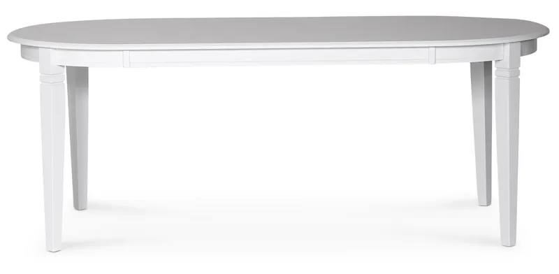 Sandhamn ovalt matbord 200x95 cm - Vit, Vit
