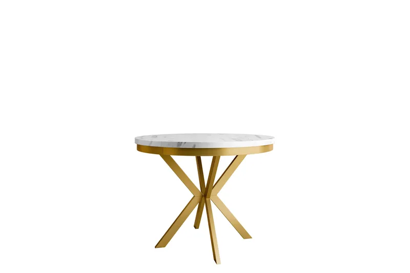 Sereth Matbord 100 cm Rund - Vit/Guld - Möbler - Bord & matgrupper - Matbord & köksbord