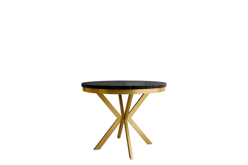 Sereth Matbord 120 cm Rund - Svart/Guld - Möbler - Bord & matgrupper - Matbord & köksbord