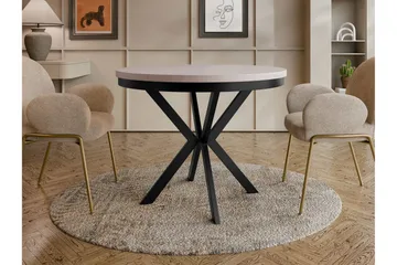 Sereth Matbord 90 cm Rund - Beige/Svart - Möbler - Bord & matgrupper - Matbord & köksbord