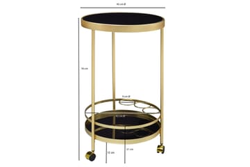 Thruston Drinkvagn 45x45 cm - Guld - Möbler - Bord & matgrupper - Serveringsvagn & barvagn - Drinkvagn
