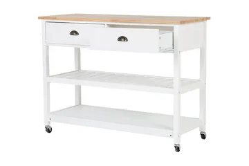 Navarino Serveringsvagn 48|120 cm - Vit - Möbler - Bord & matgrupper - Serveringsvagn & barvagn - Rullbord, rullvagn & serveringsbord