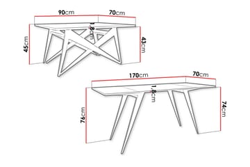 Seyloren Soffbord 90 cm - Svart/Brun - Möbler - Bord & matgrupper - Soffbord