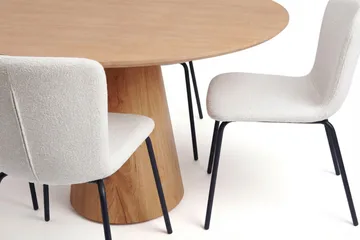 Siena Matgrupp runt 110 cm Ek med 4 Katy Matstolar - Ek - Möbler - Bord & matgrupper - Matgrupper