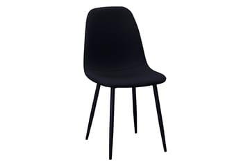 Siena Matgrupp runt 130 cm Svart med 6 Nibe Matstolar - Svart - Möbler - Bord & matgrupper - Matgrupper