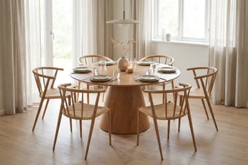 Siena Matgrupp runt 150 cm Ek med 6 Winston Matstolar - Ek - Möbler - Bord & matgrupper - Matgrupper