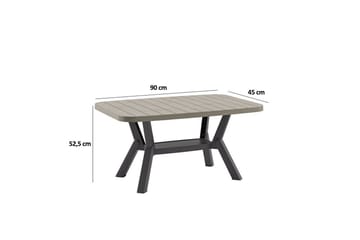 Silva Soffbord 90 cm - Antracit - Utemöbler - Balkong - Balkongmöbler - Balkongbord