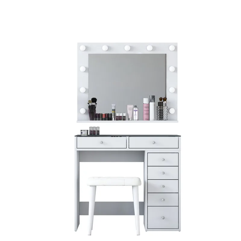 Kaolins Sminkbord 90x79,8x44,5 cm - Vit - Möbler - Bord & matgrupper - Sminkbord & toalettbord