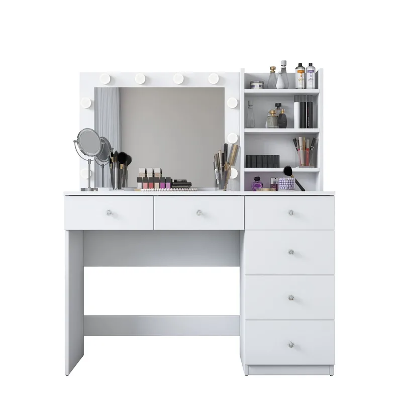 Lorvik Sminkbord 110x141,8x40 cm - Vit - Möbler - Bord & matgrupper - Sminkbord & toalettbord