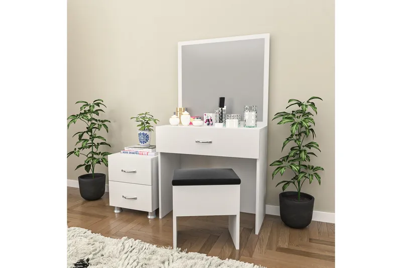 Sminkbord 93x139 cm - Vit - Möbler - Bord & matgrupper - Sminkbord & toalettbord