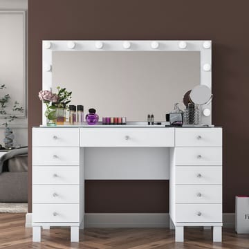 Wonthaggi Sminkbord 120x133,6x40 cm - Vit - Möbler - Bord & matgrupper - Sminkbord & toalettbord